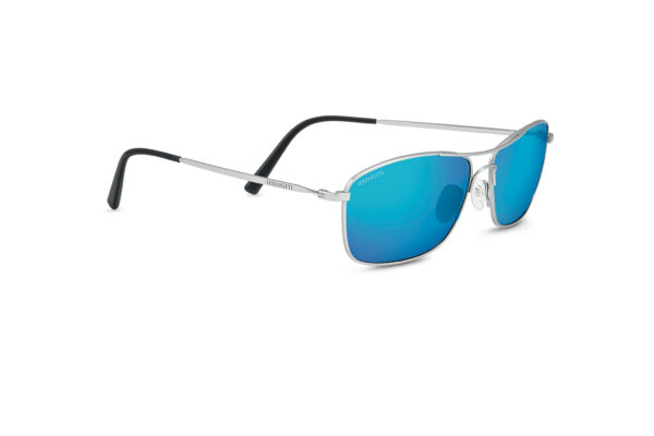 serengeti corleone 8418 shiny silver blue polarized sunglasses